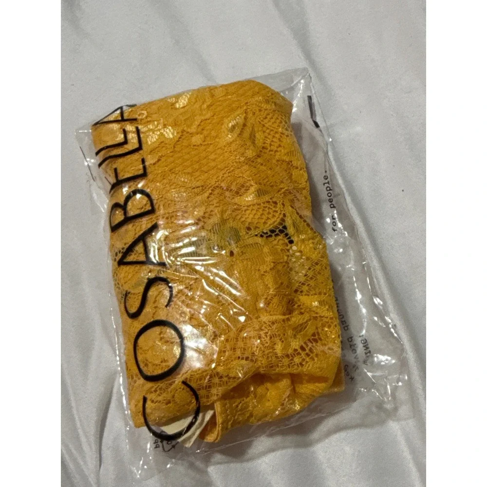 Cosabella‎ Taaja Mango  Lace Sports Brief Soft Stretch Comfort & Full Coverage S